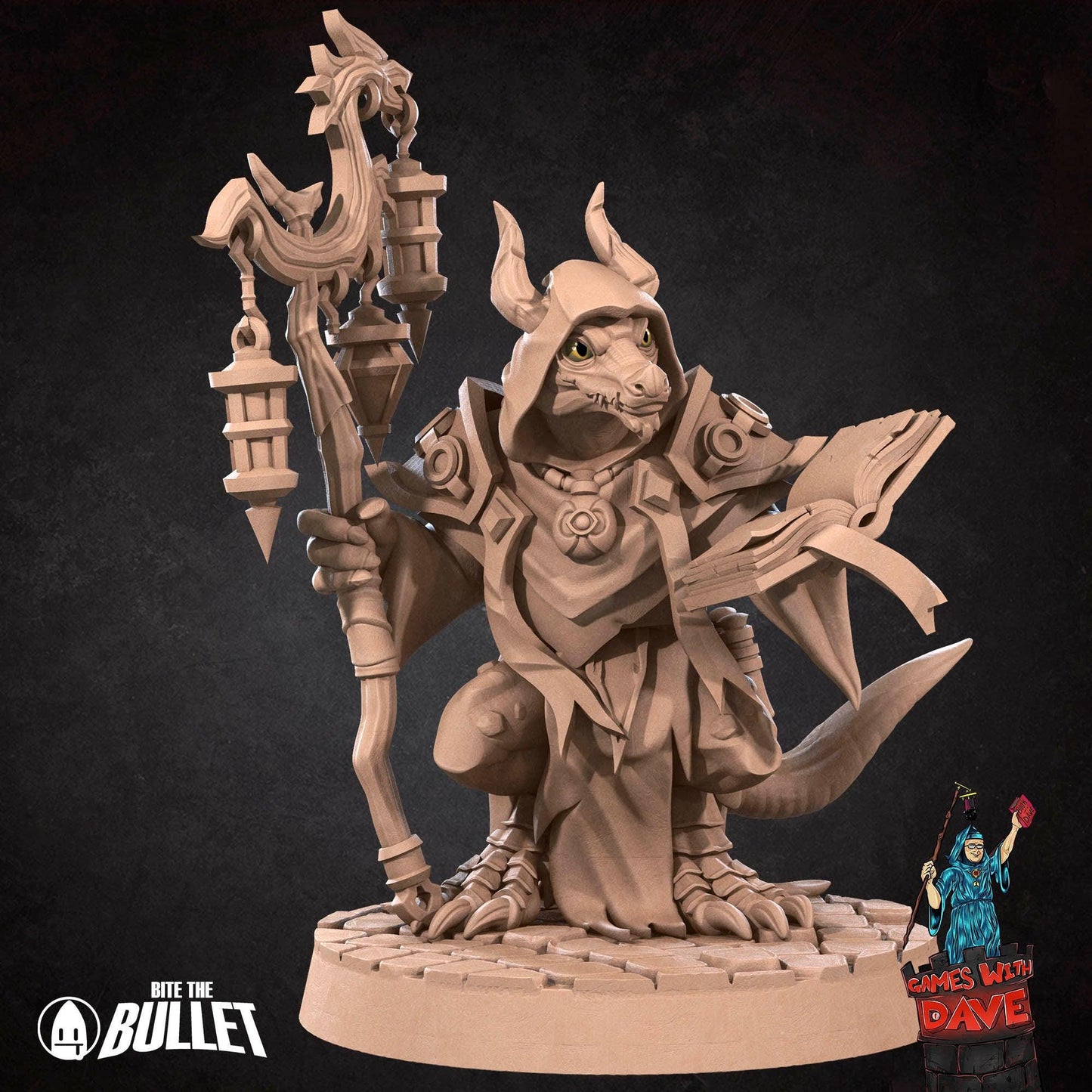 Kobold Cleric - RPG Monster Miniature - 28mm to 32mm RPG Miniature Designed by Bite the Bullet - Tabletop RPG Accessory