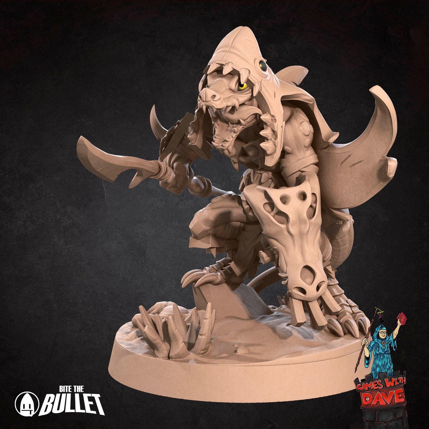 Kobold Fighter - RPG Monster Miniature - 28mm to 32mm RPG Miniature Designed by Bite the Bullet - Tabletop RPG Accessory
