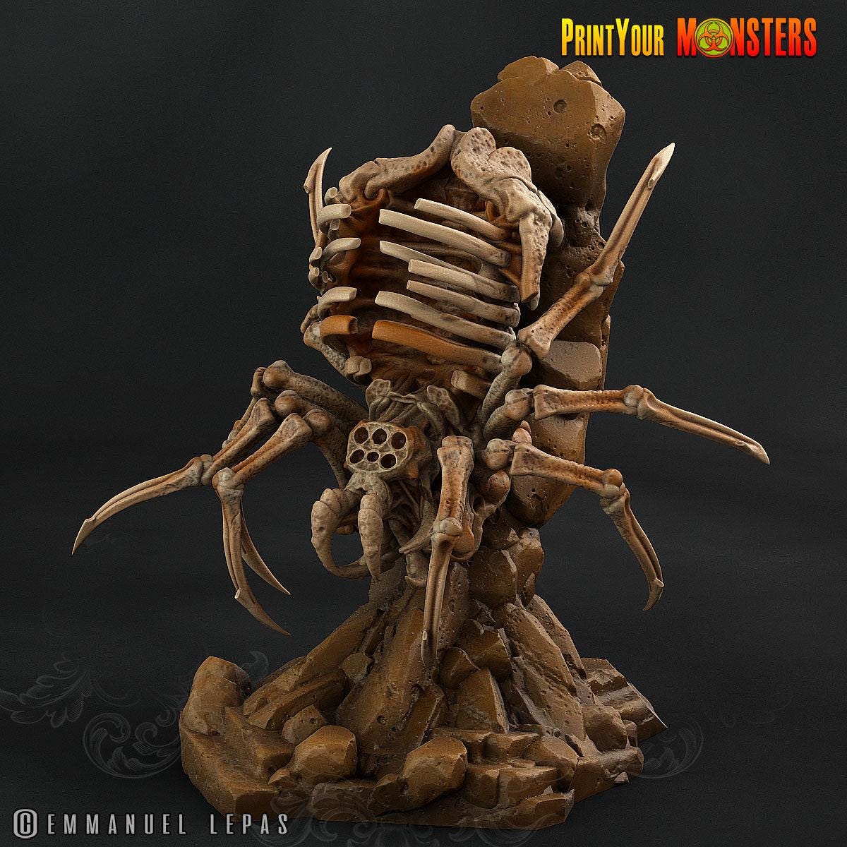 Bone Spiders - Skeleton Spider Miniatures for Dungeons and Dragons, Shadowdark and Pathfinder RPG - Unpainted