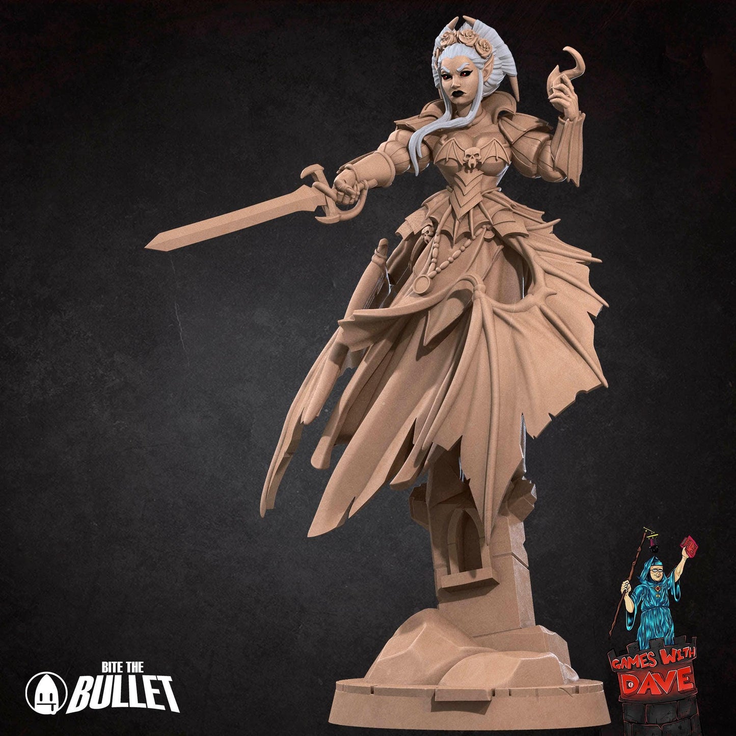 Vampiric Witch - Horror RPG Miniature - 28mm to 32mm RPG Miniature Designed by Bite the Bullet - Tabletop RPG Accessory