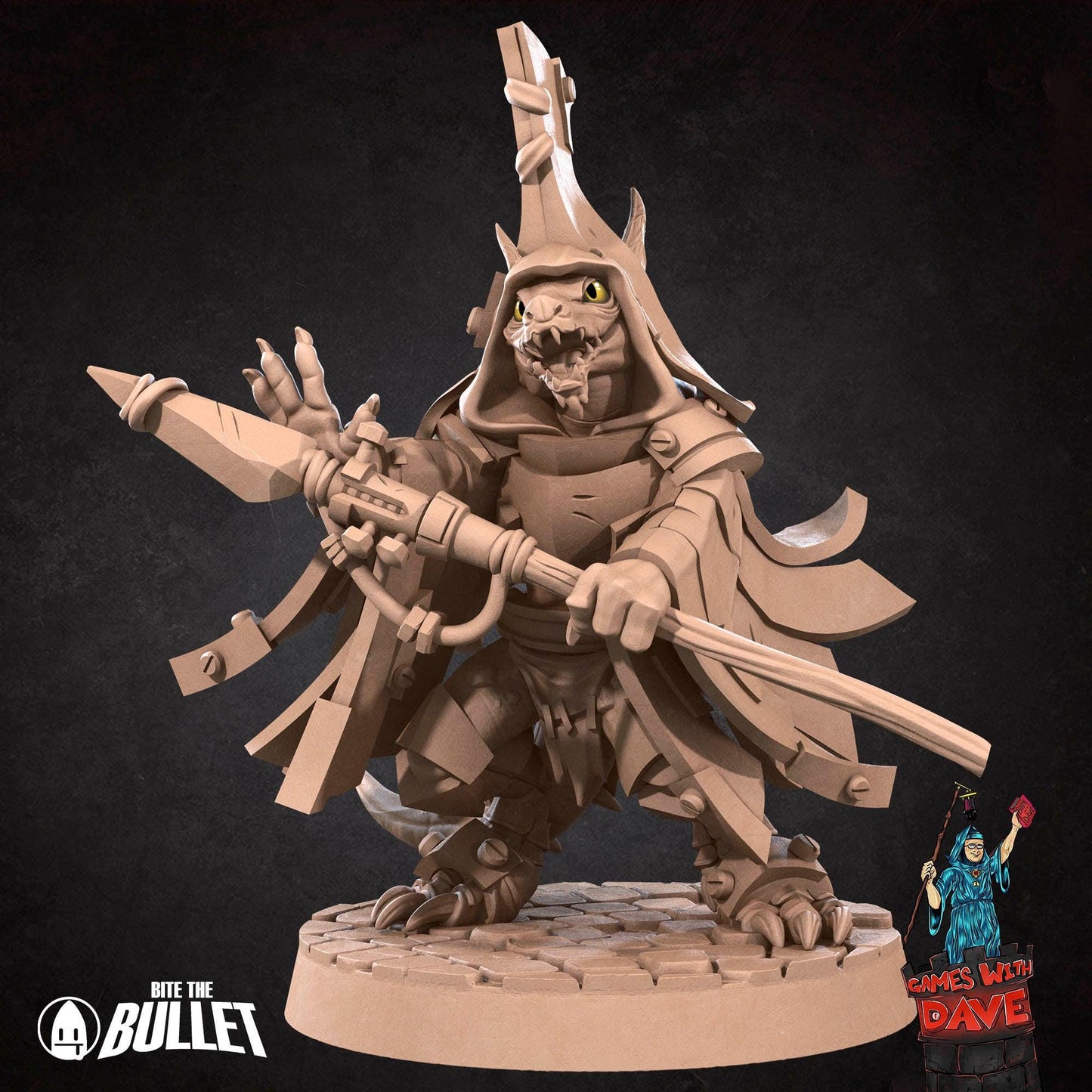 Kobold Wizard - RPG Monster Miniature - 28mm to 32mm RPG Miniature Designed by Bite the Bullet - Tabletop RPG Accessory