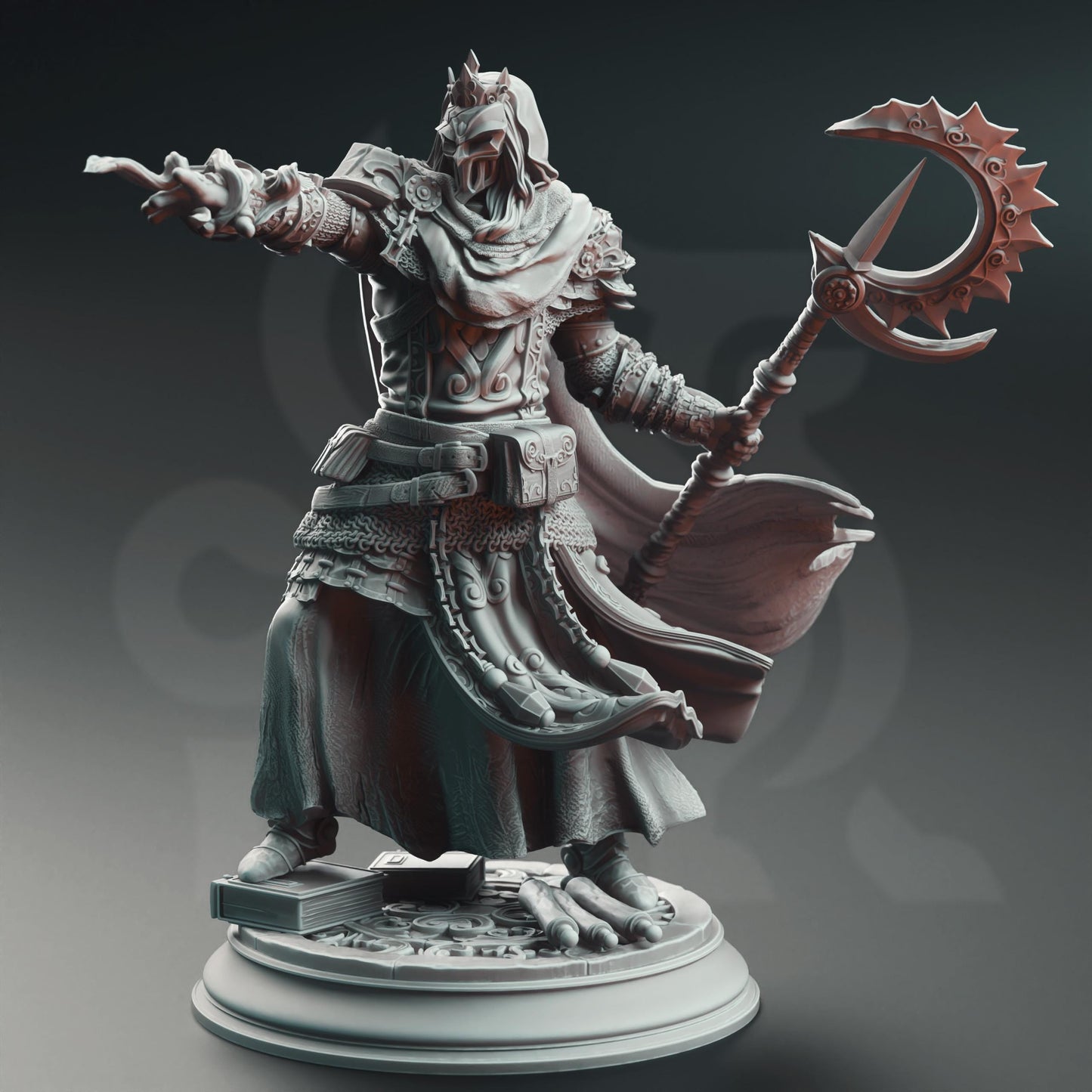Bastian l'Éternel-Savoir - Psionique Royal - Figurine 75 mm ou 32 mm pour Donjons et Dragons 5e édition et autres jeux de rôle - Non peinte