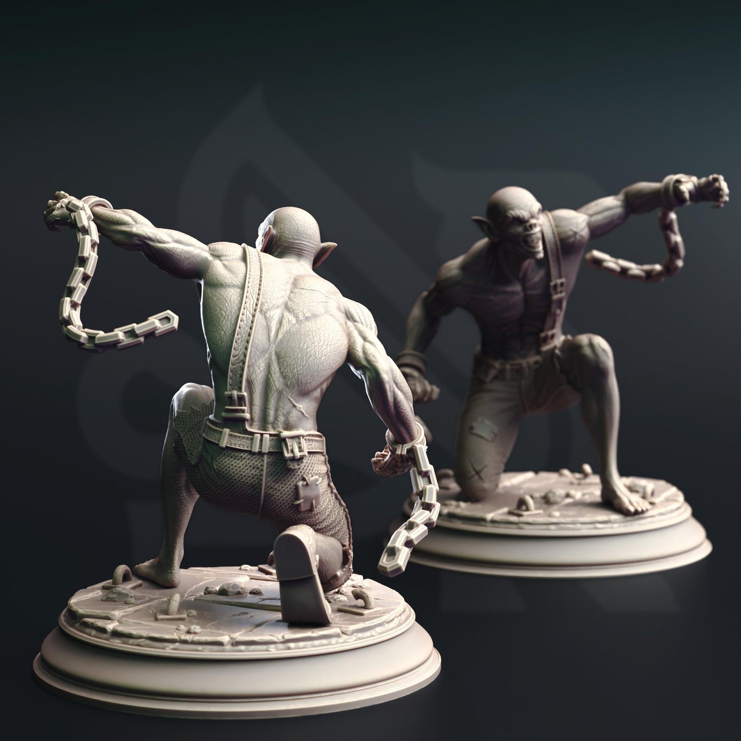 Esclavos Vampiros del Aquelarre - Miniaturas de terror para RPG de 32 mm o 75 mm - Miniatura DND - Sin pintar