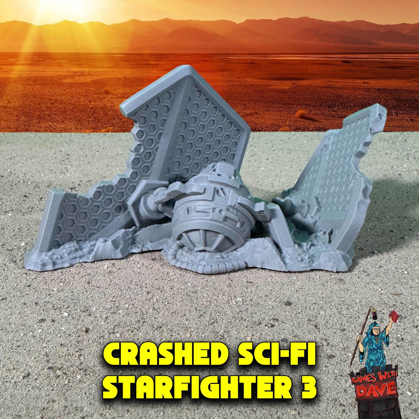a picture of a star wars vehicle in the sand