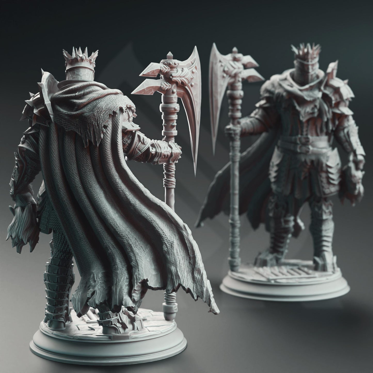 Gerhardt the Unwavering - Duke’s Executioner - 32mm & 75mm Miniature for Dungeons and Dragons 5th Edition and Other RPG's - Unpainted