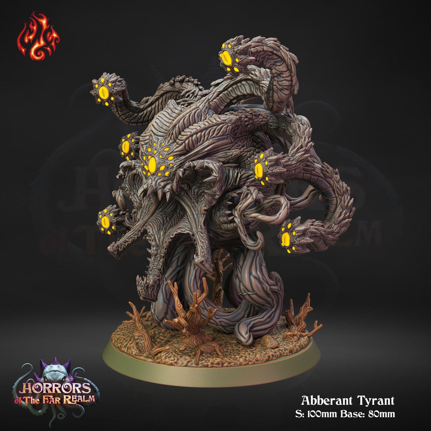 a statue of a tree with yellow flowers on it