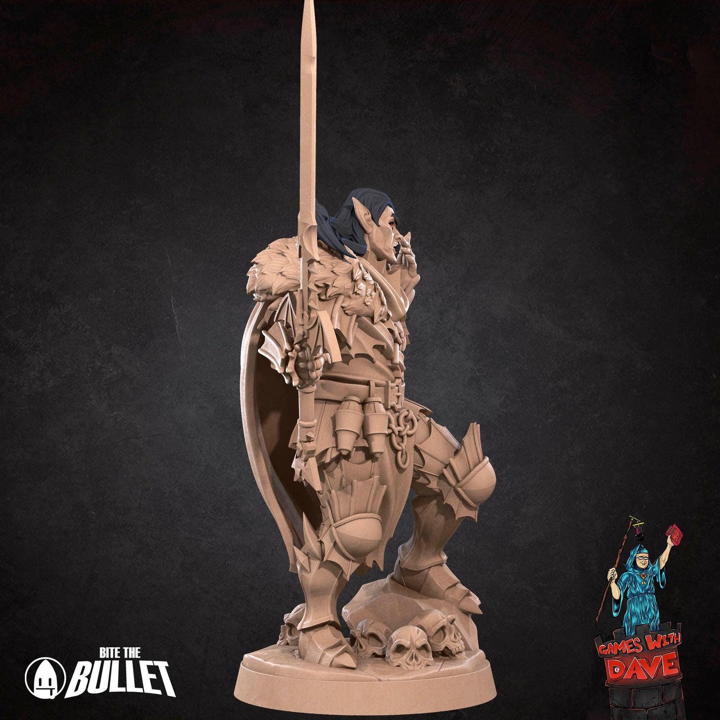 Vampire Warrior - Horror RPG Miniature - 28mm to 32mm RPG Miniature Designed by Bite the Bullet - Tabletop RPG Accessory