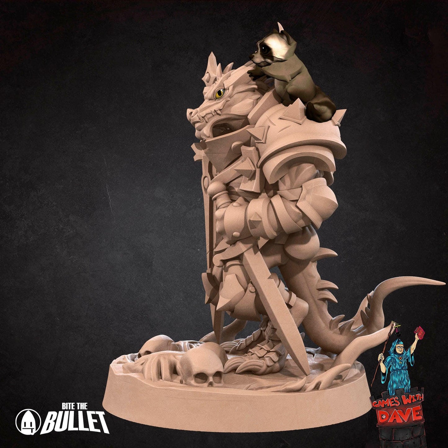 Kobold Paladin - RPG Monster Miniature - 28mm to 32mm RPG Miniature Designed by Bite the Bullet - Tabletop RPG Accessory