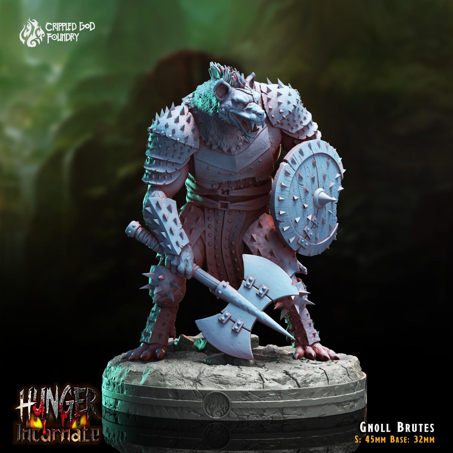 Gnoll Brutes - 28mm to 32mm RPG Miniature for Tabletop Gaming - Unpainted Tabletop RPG Villain Miniature