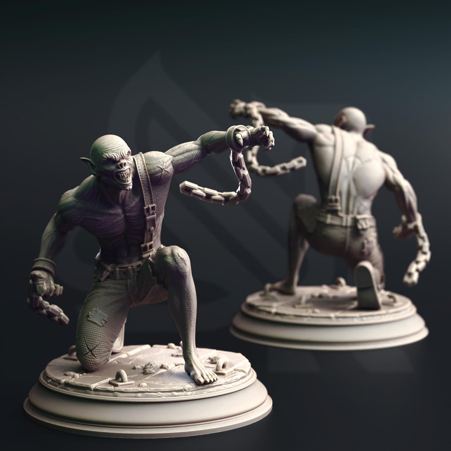 Esclavos Vampiros del Aquelarre - Miniaturas de terror para RPG de 32 mm o 75 mm - Miniatura DND - Sin pintar