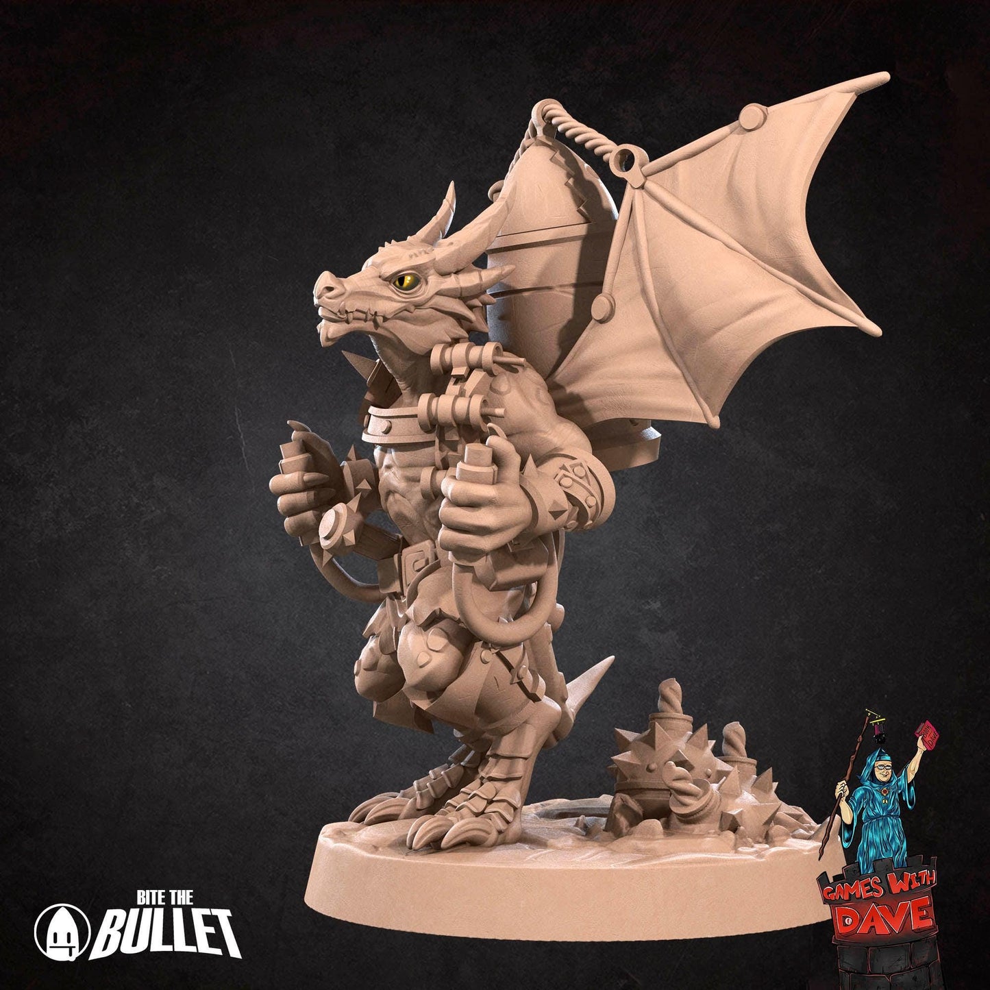 Kobold Artificer - RPG Monster Miniature - 28mm to 32mm RPG Miniature Designed by Bite the Bullet - Tabletop RPG Accessory