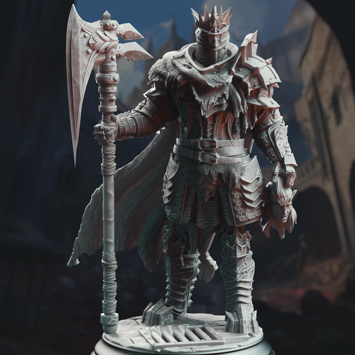 Gerhardt the Unwavering - Duke’s Executioner - 32mm & 75mm Miniature for Dungeons and Dragons 5th Edition and Other RPG's - Unpainted