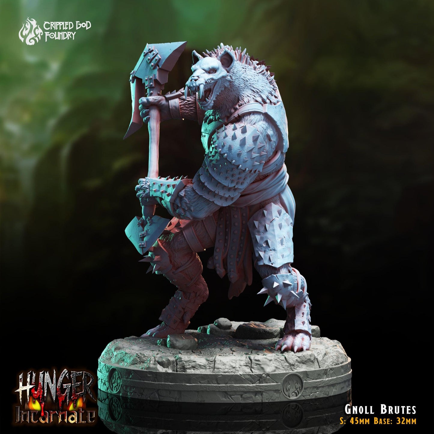 Gnoll Brutes - 28mm to 32mm RPG Miniature for Tabletop Gaming - Unpainted Tabletop RPG Villain Miniature