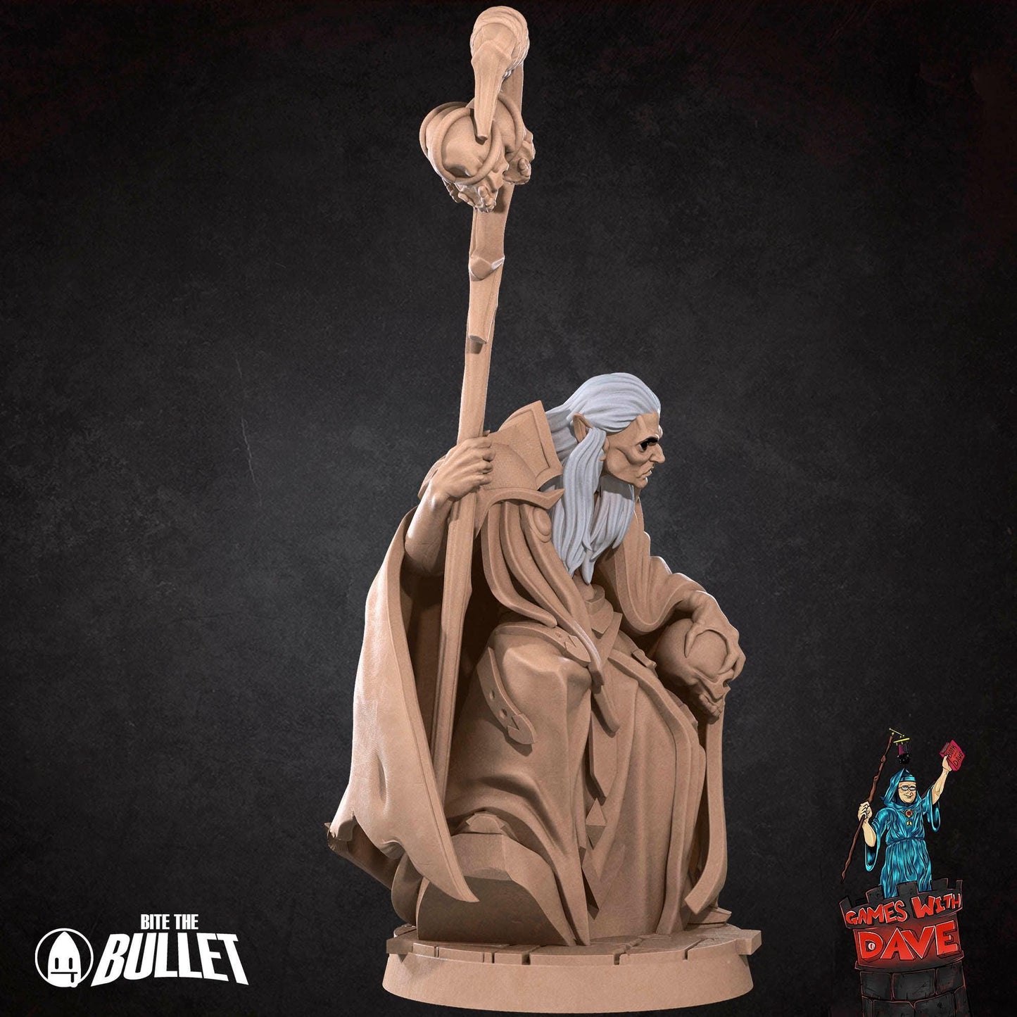 Vampire Sorcerer - Horror RPG Miniature - 28mm to 32mm RPG Miniature Designed by Bite the Bullet - Tabletop RPG Accessory