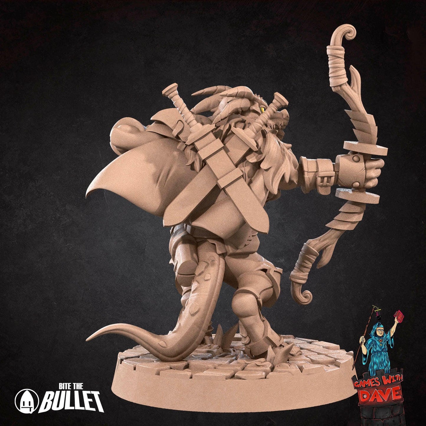 Kobold Ranger - RPG Monster Miniature - 28mm to 32mm RPG Miniature Designed by Bite the Bullet - Tabletop RPG Accessory