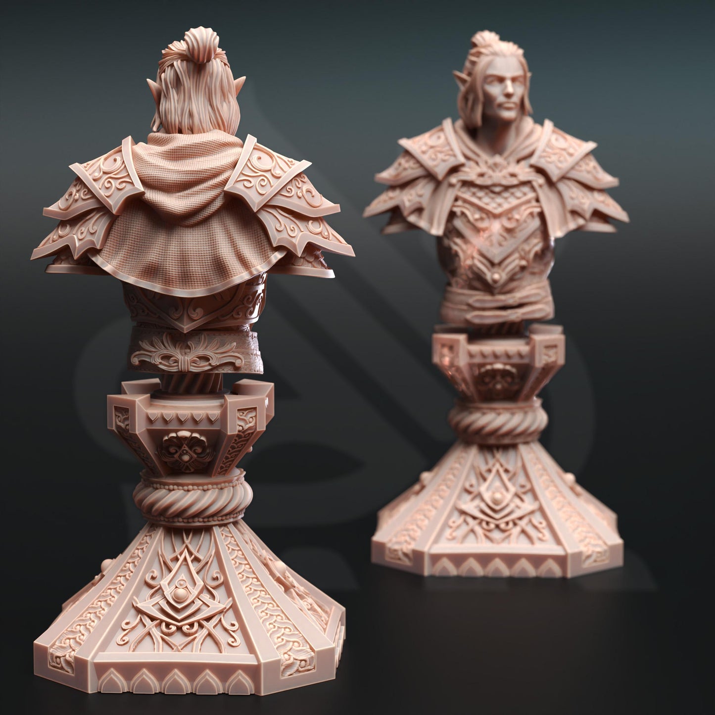 Ervion Ro Estel Character Bust - Elven Monster Hunter Ranger - The Adventure Continues - Unpainted