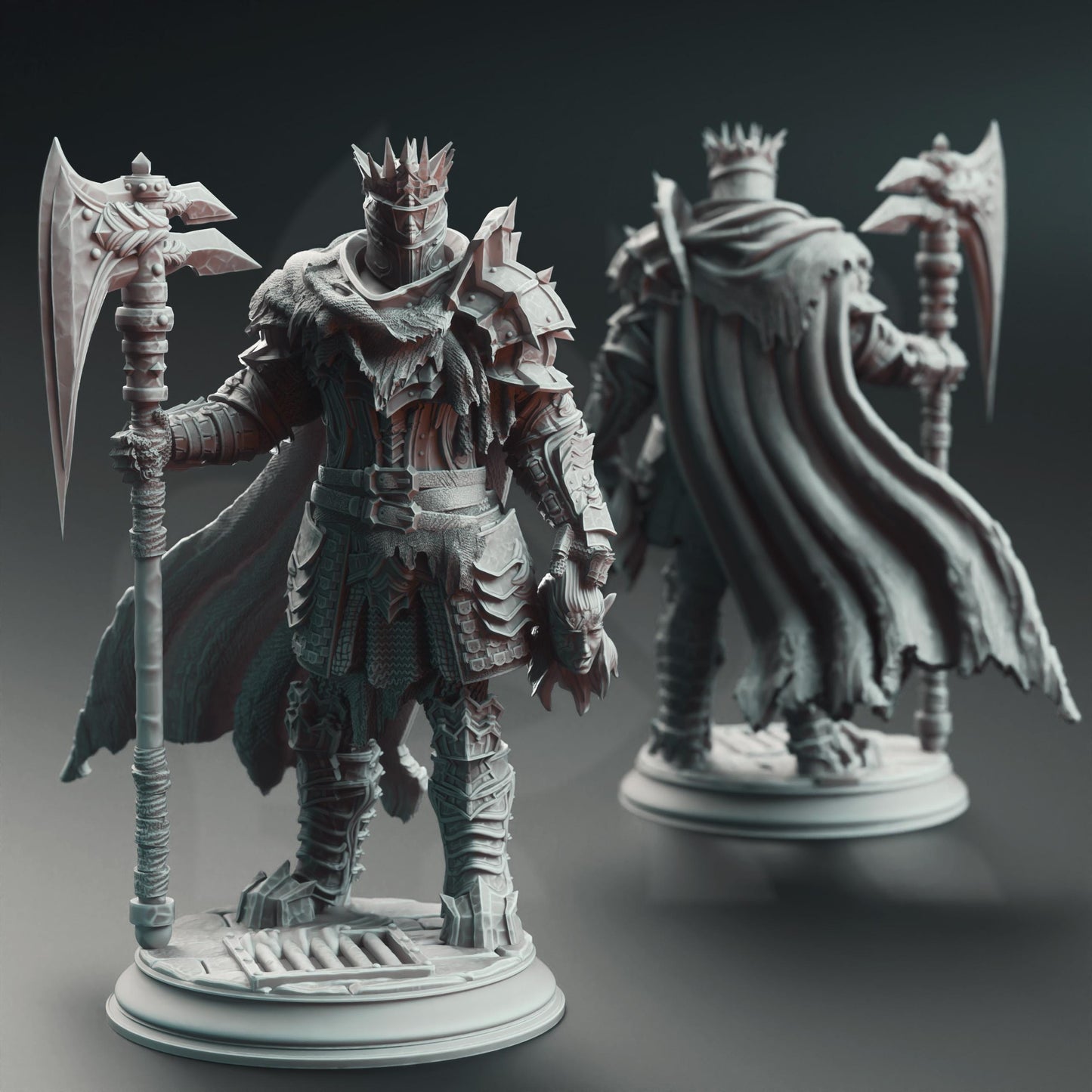 Gerhardt the Unwavering - Duke’s Executioner - 32mm & 75mm Miniature for Dungeons and Dragons 5th Edition and Other RPG's - Unpainted