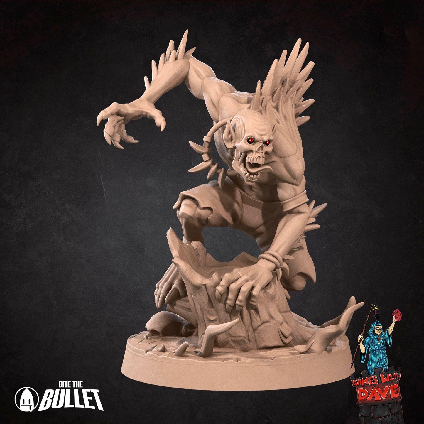 Vampire Ghoul - Horror RPG Miniature - 28mm to 32mm RPG Miniature Designed by Bite the Bullet - Tabletop RPG Accessory