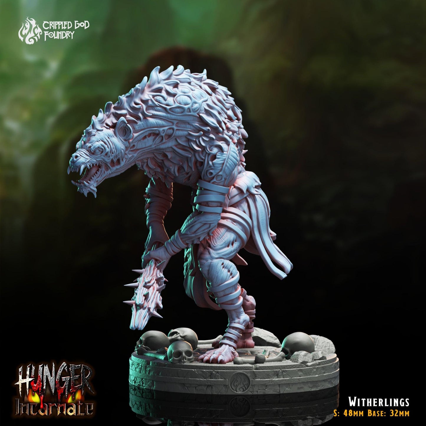 Gnoll Witherlings - 28mm to 32mm RPG Miniature for Tabletop Gaming - Unpainted Tabletop RPG Villain Miniature