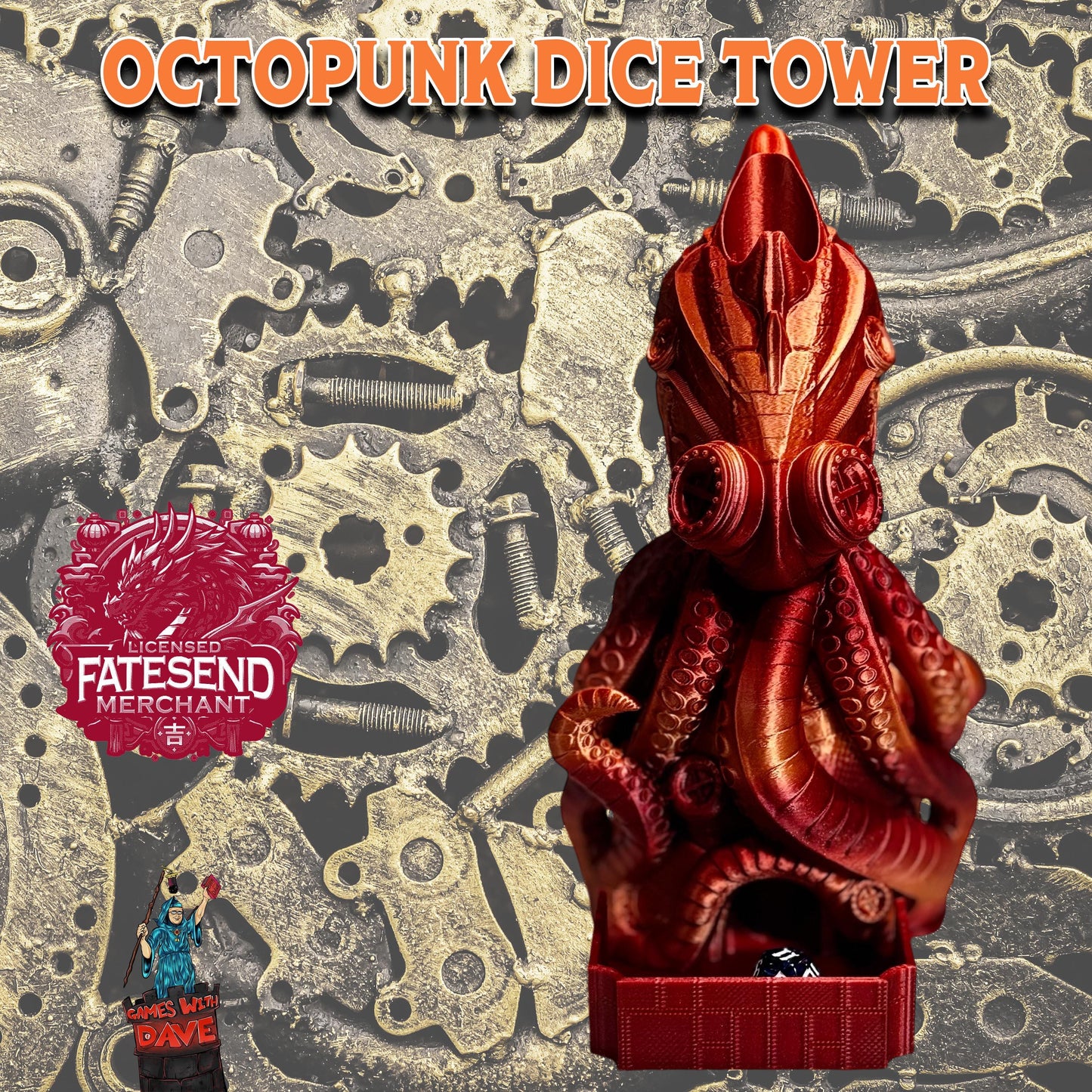 Octopunk Dice Tower - RPG Gift - DND Dice Roller