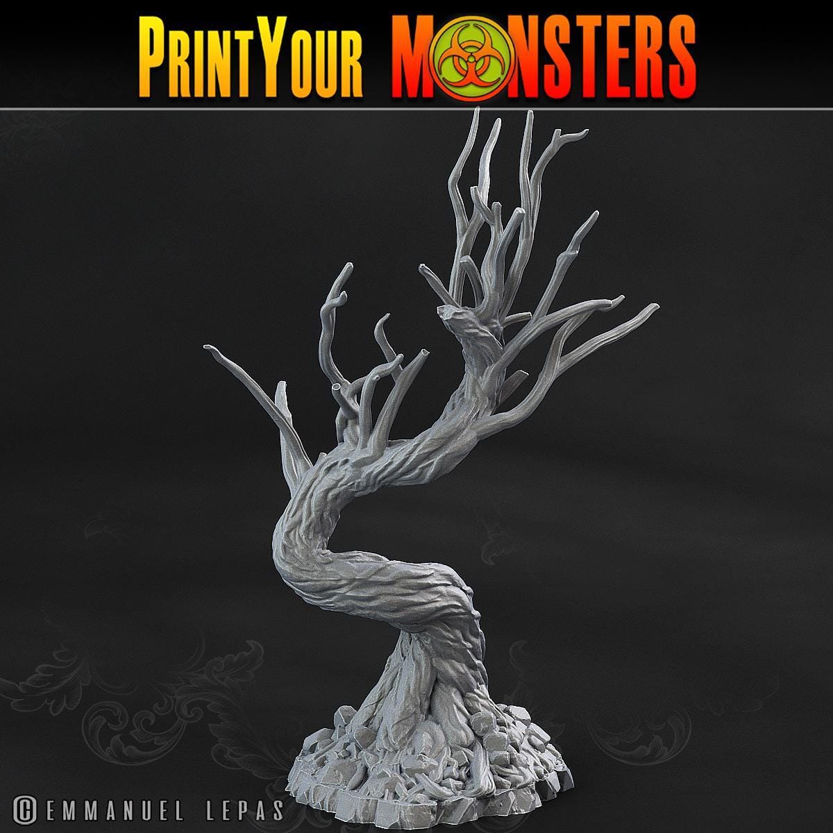 Dark Forest Miniature Trees | 3D-Printed Haunted Forest for Tabletop RPG Terrain | Unpainted Gaming Terrain