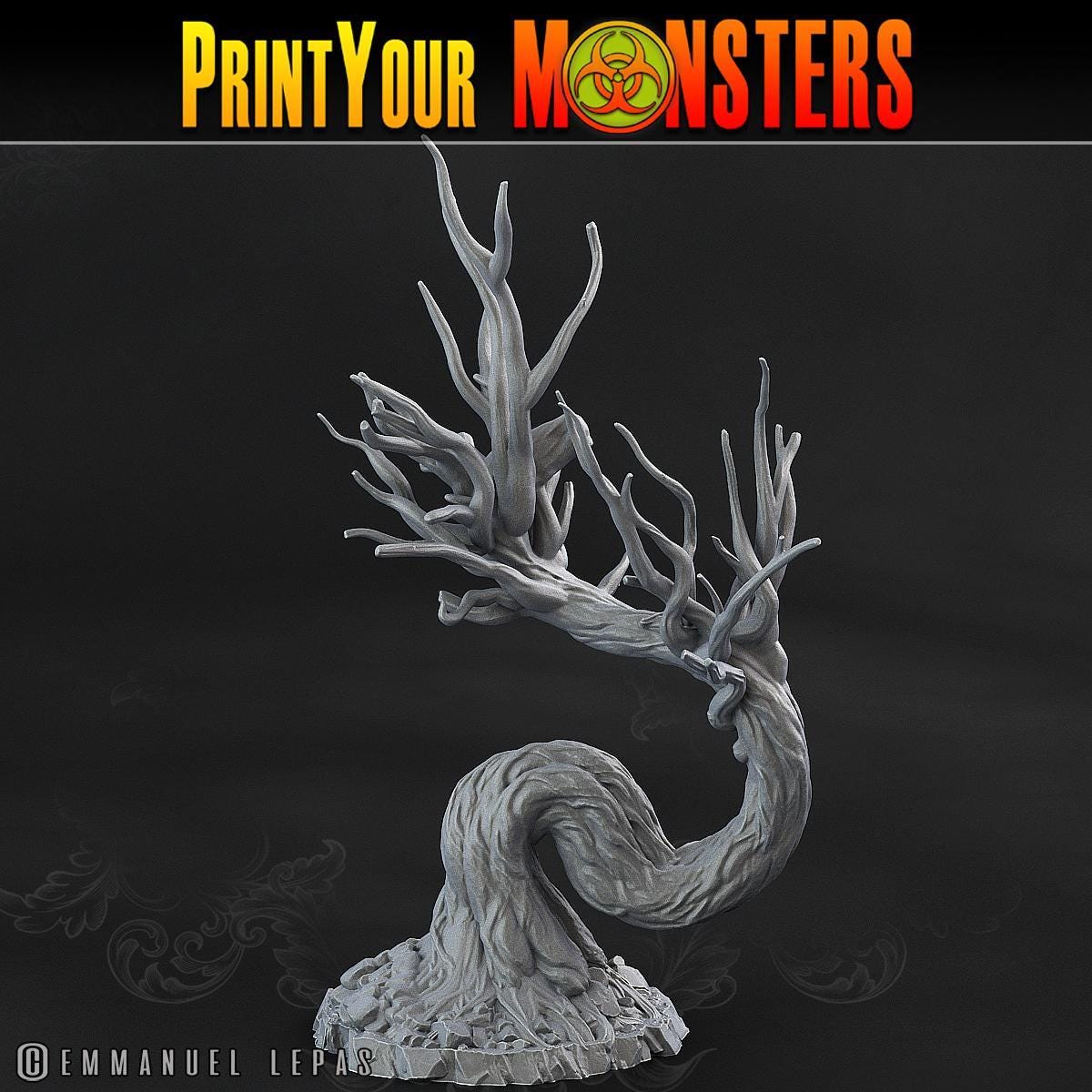 Dark Forest Miniature Trees | 3D-Printed Haunted Forest for Tabletop RPG Terrain | Unpainted Gaming Terrain