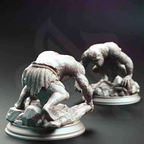 Trogg Cannibals - Set of 3 or Individual - 32mm Miniature for Dungeons and Dragons, Shadowdark and other RPG's - Unpainted