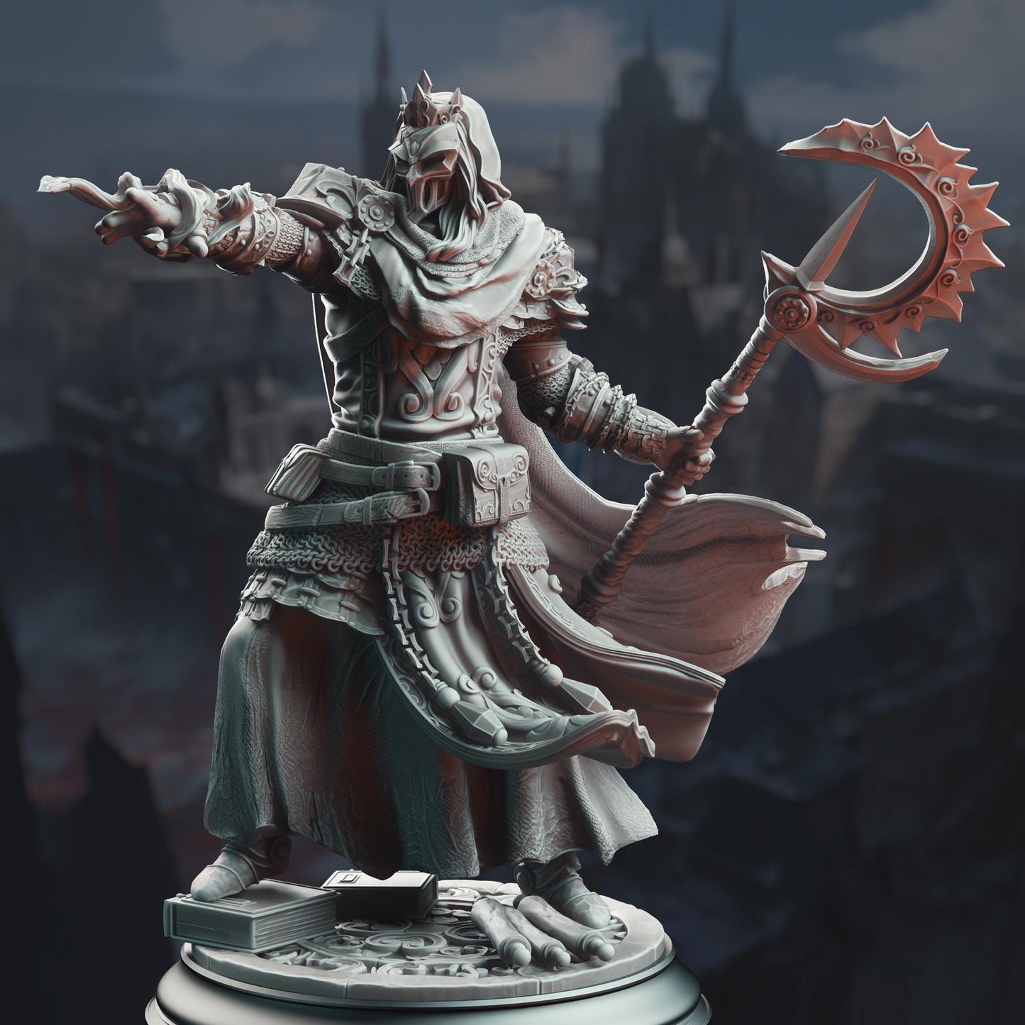 Bastian l'Éternel-Savoir - Psionique Royal - Figurine 75 mm ou 32 mm pour Donjons et Dragons 5e édition et autres jeux de rôle - Non peinte
