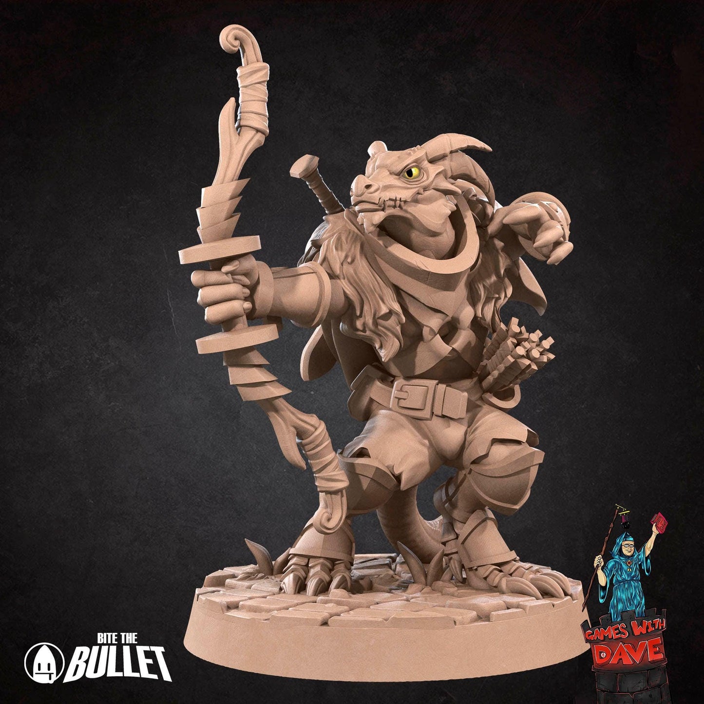Kobold Ranger - RPG Monster Miniature - 28mm to 32mm RPG Miniature Designed by Bite the Bullet - Tabletop RPG Accessory