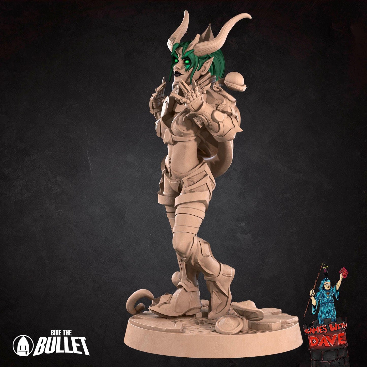 Esmerelda - Tiefling Miniature for Role-Playing Games - Mini for Tabletop RPG's - Tabletop RPG Accessory