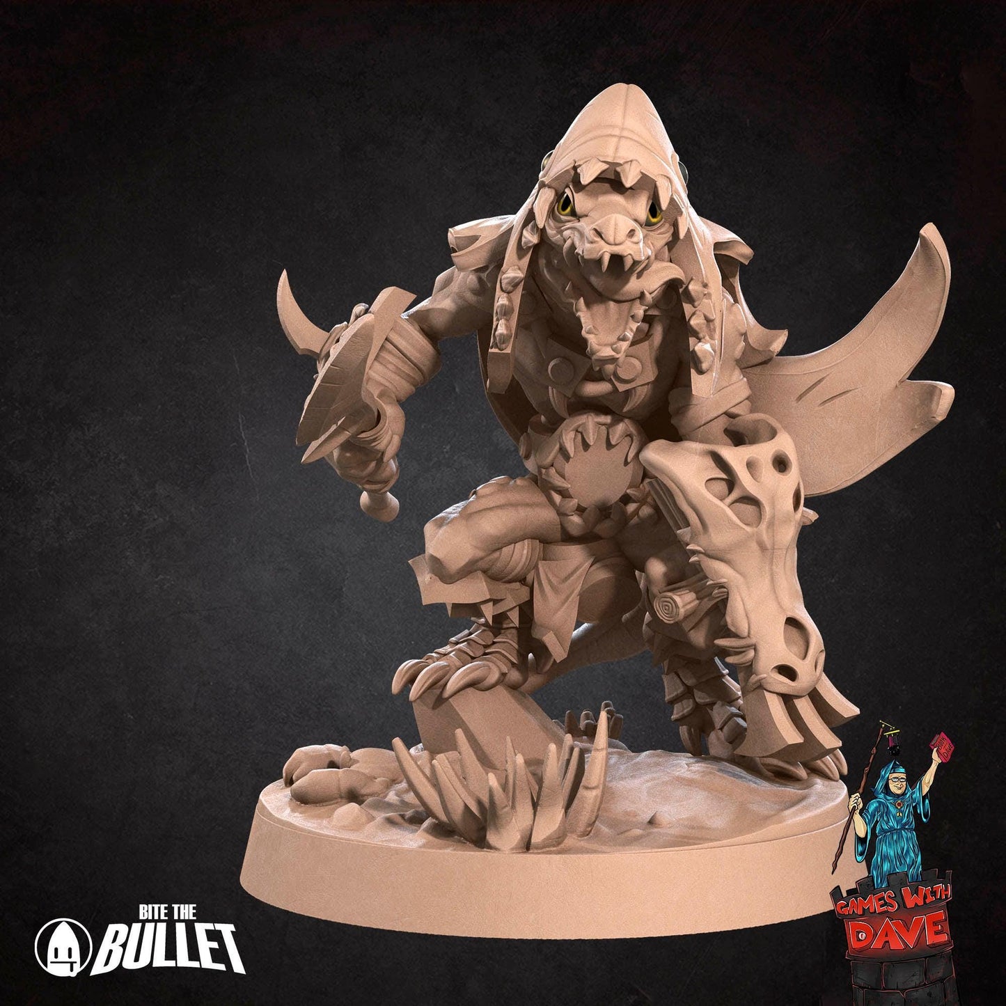 Kobold Fighter - RPG Monster Miniature - 28mm to 32mm RPG Miniature Designed by Bite the Bullet - Tabletop RPG Accessory