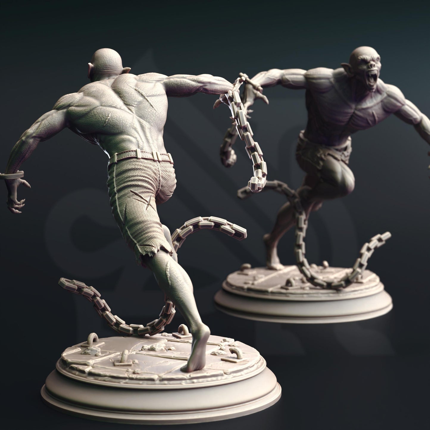 Esclavos Vampiros del Aquelarre - Miniaturas de terror para RPG de 32 mm o 75 mm - Miniatura DND - Sin pintar