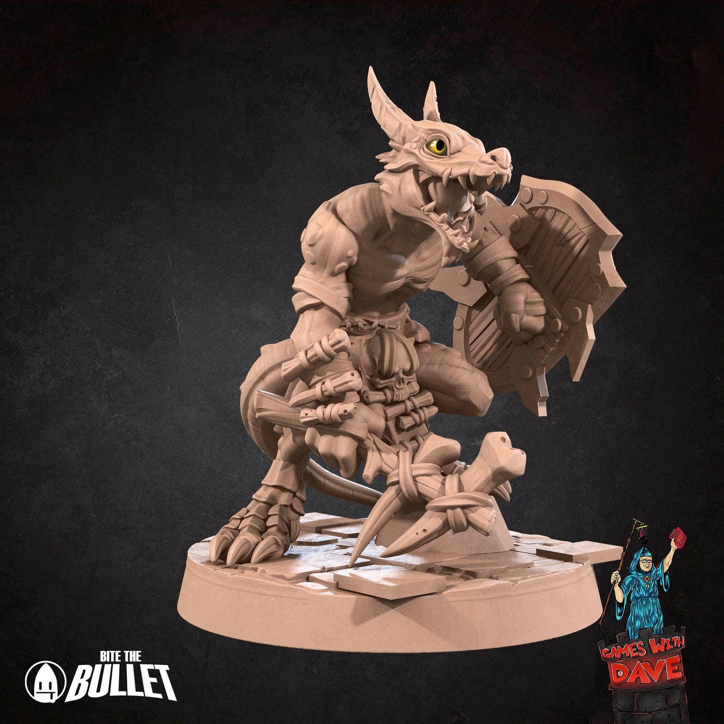 Kobold Barbarian - RPG Monster Miniature - 28mm to 32mm RPG Miniature Designed by Bite the Bullet - Tabletop RPG Accessory