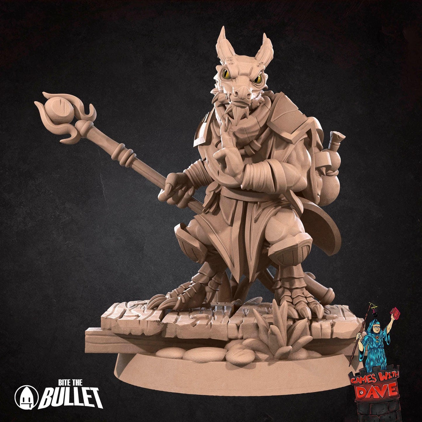 Kobold Monk - RPG Monster Miniature - 28mm to 32mm RPG Miniature Designed by Bite the Bullet - Tabletop RPG Accessory