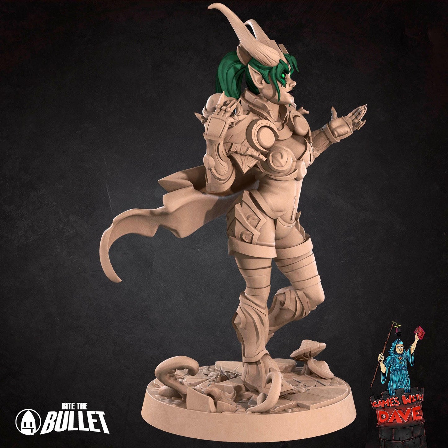 Esmerelda - Tiefling Miniature for Role-Playing Games - Mini for Tabletop RPG's - Tabletop RPG Accessory