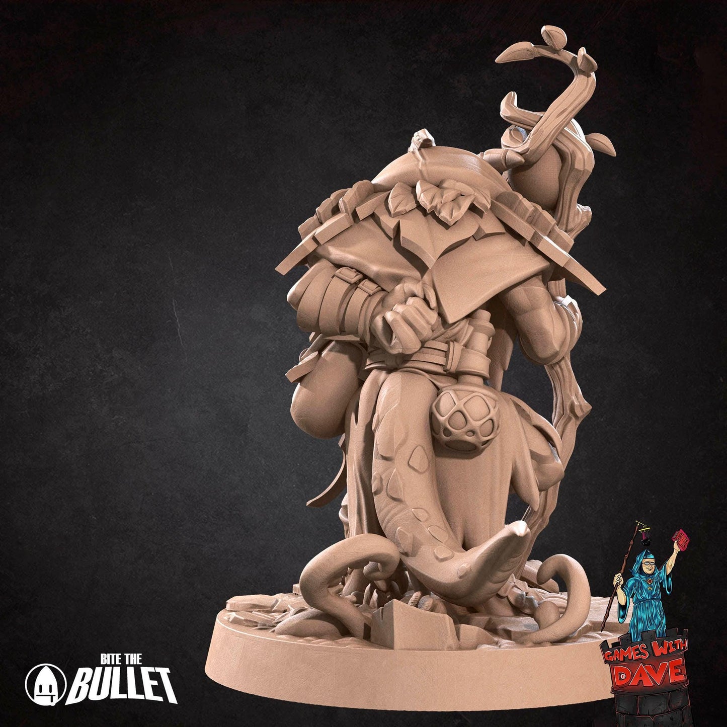 Kobold Druid - RPG Monster Miniature - 28mm to 32mm RPG Miniature Designed by Bite the Bullet - Tabletop RPG Accessory