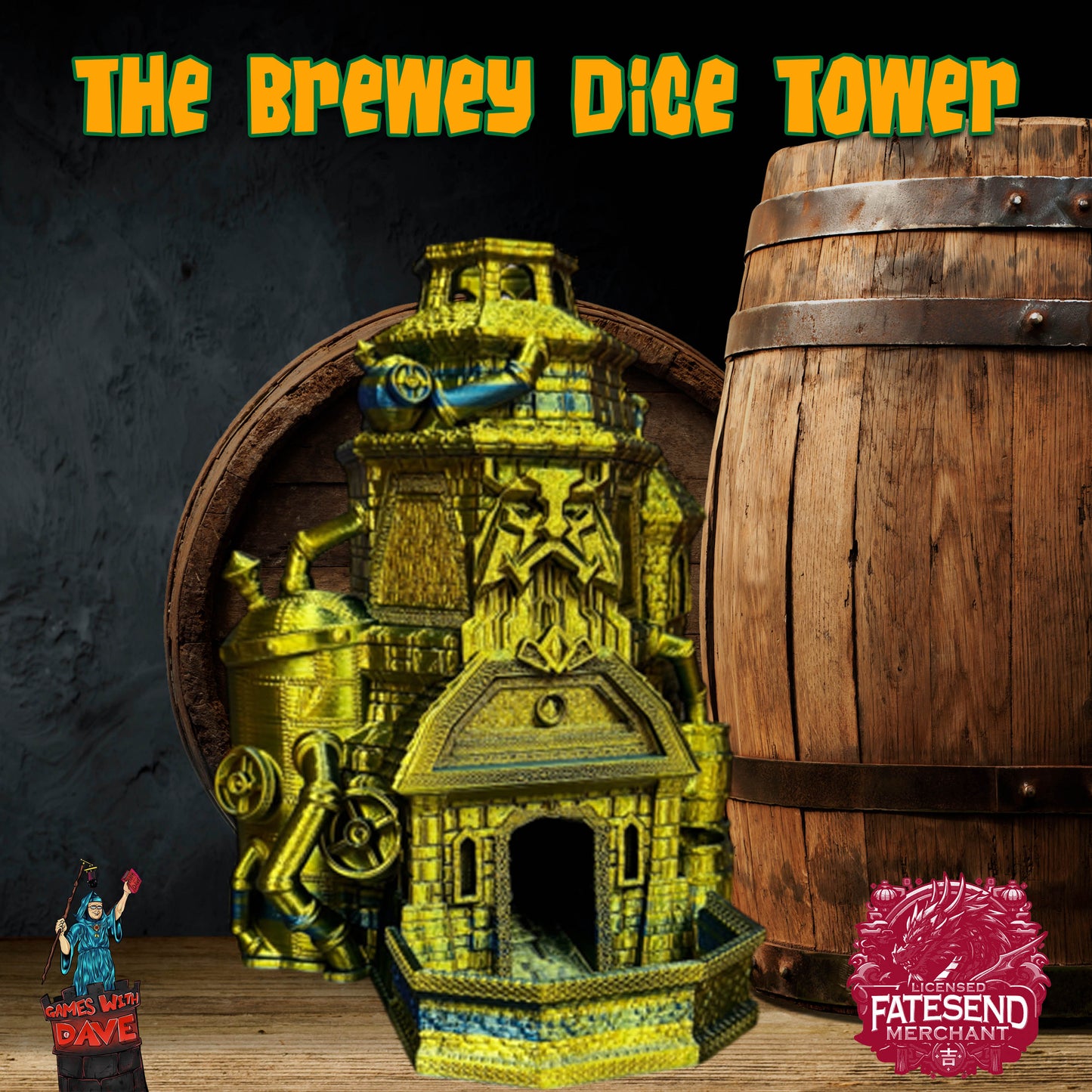 Dwarven Brewery Dice Tower Designed by Fates End