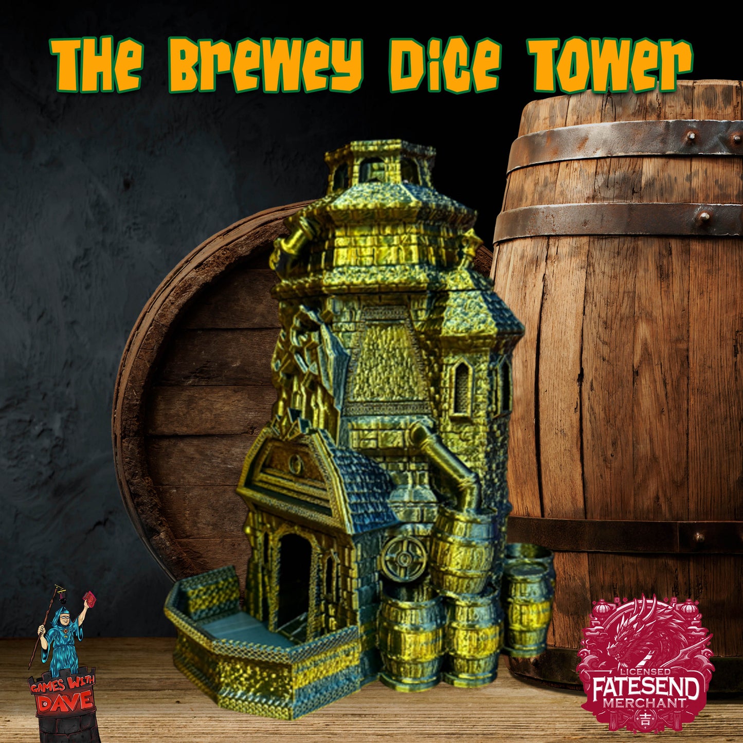 Dwarven Brewery Dice Tower Designed by Fates End