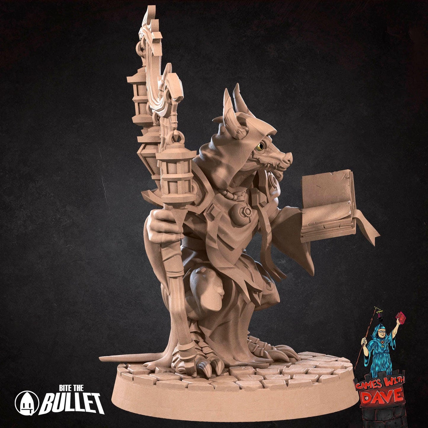 Kobold Cleric - RPG Monster Miniature - 28mm to 32mm RPG Miniature Designed by Bite the Bullet - Tabletop RPG Accessory