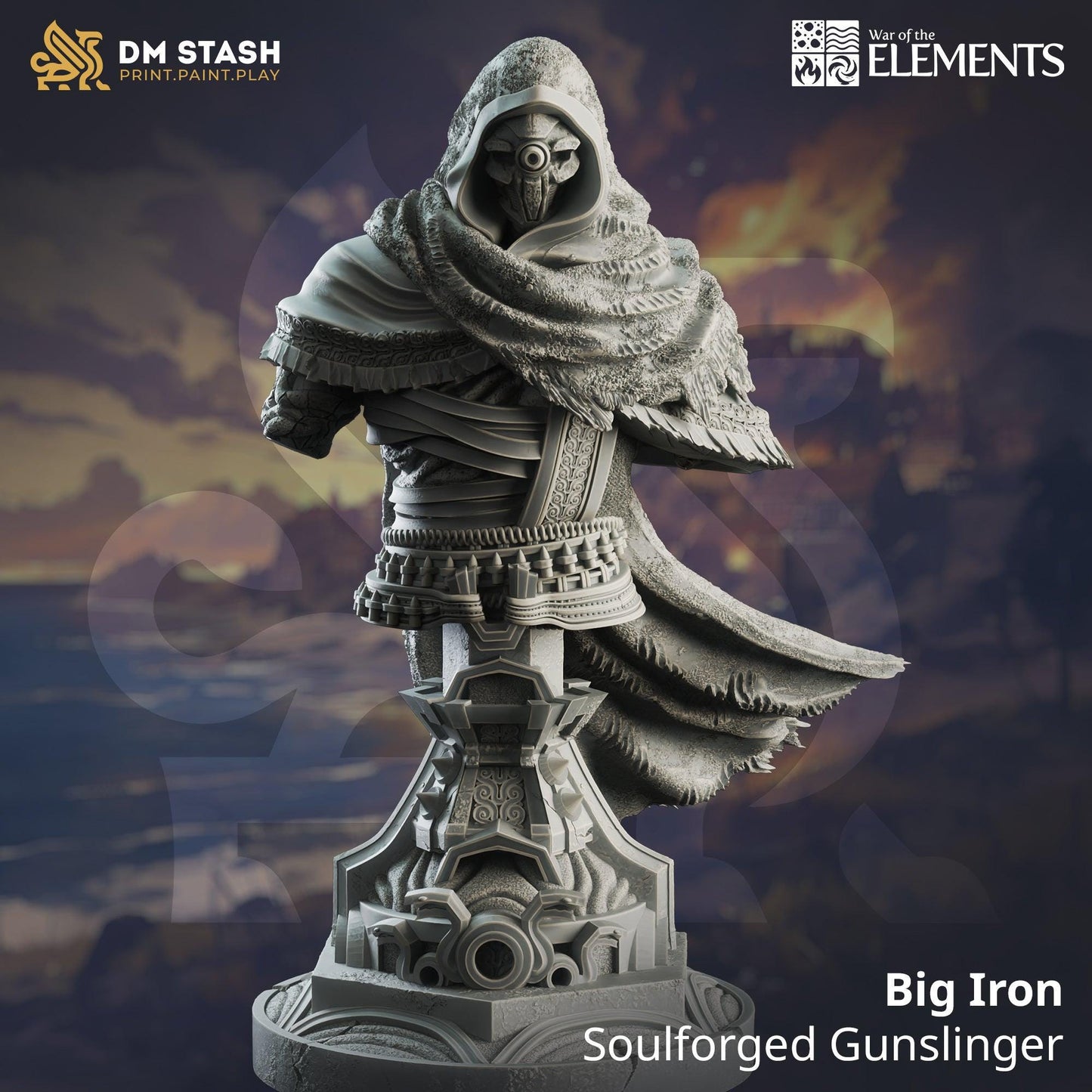 Big Iron Character Bust - Soulforged Gunslinger - Unpainted