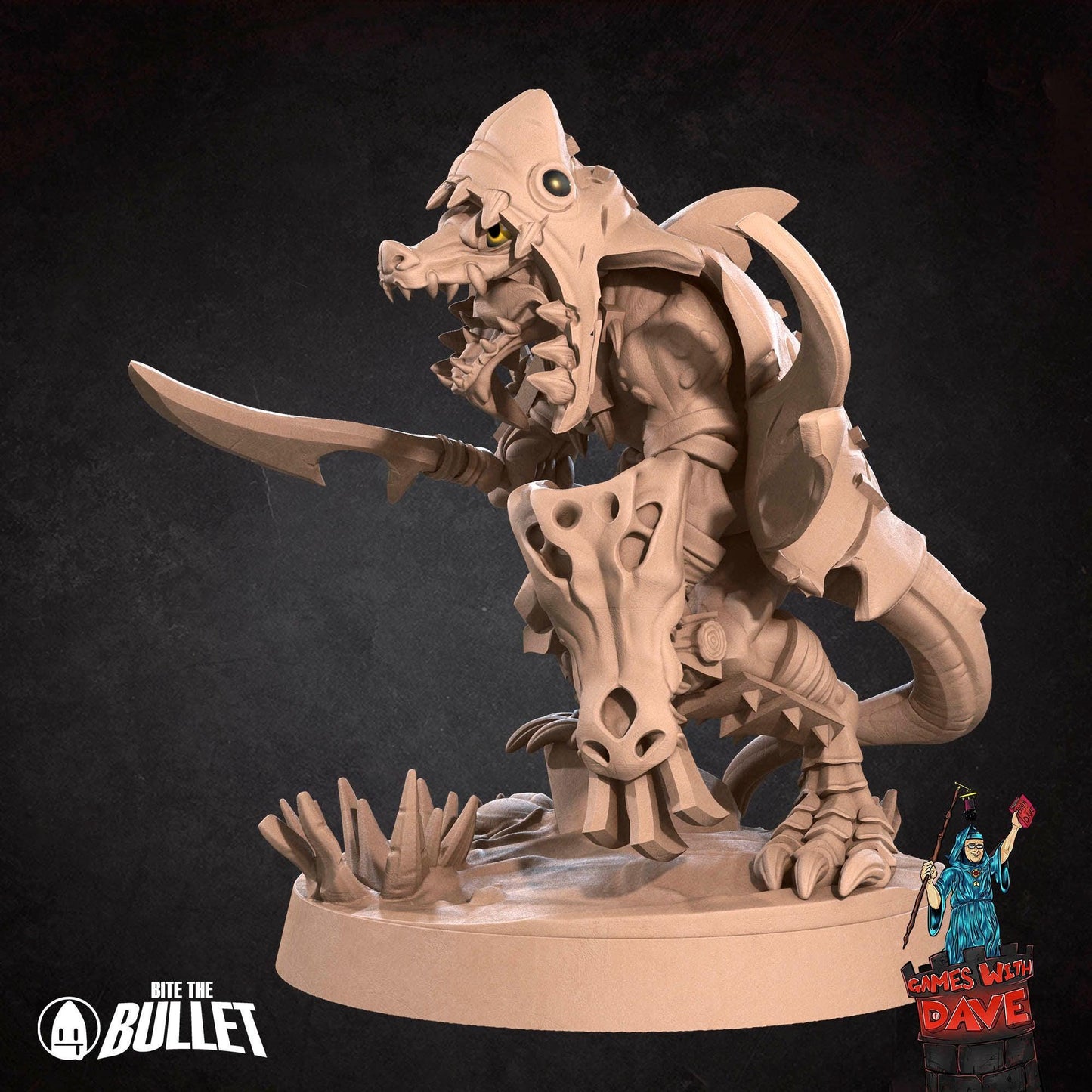 Kobold Fighter - RPG Monster Miniature - 28mm to 32mm RPG Miniature Designed by Bite the Bullet - Tabletop RPG Accessory