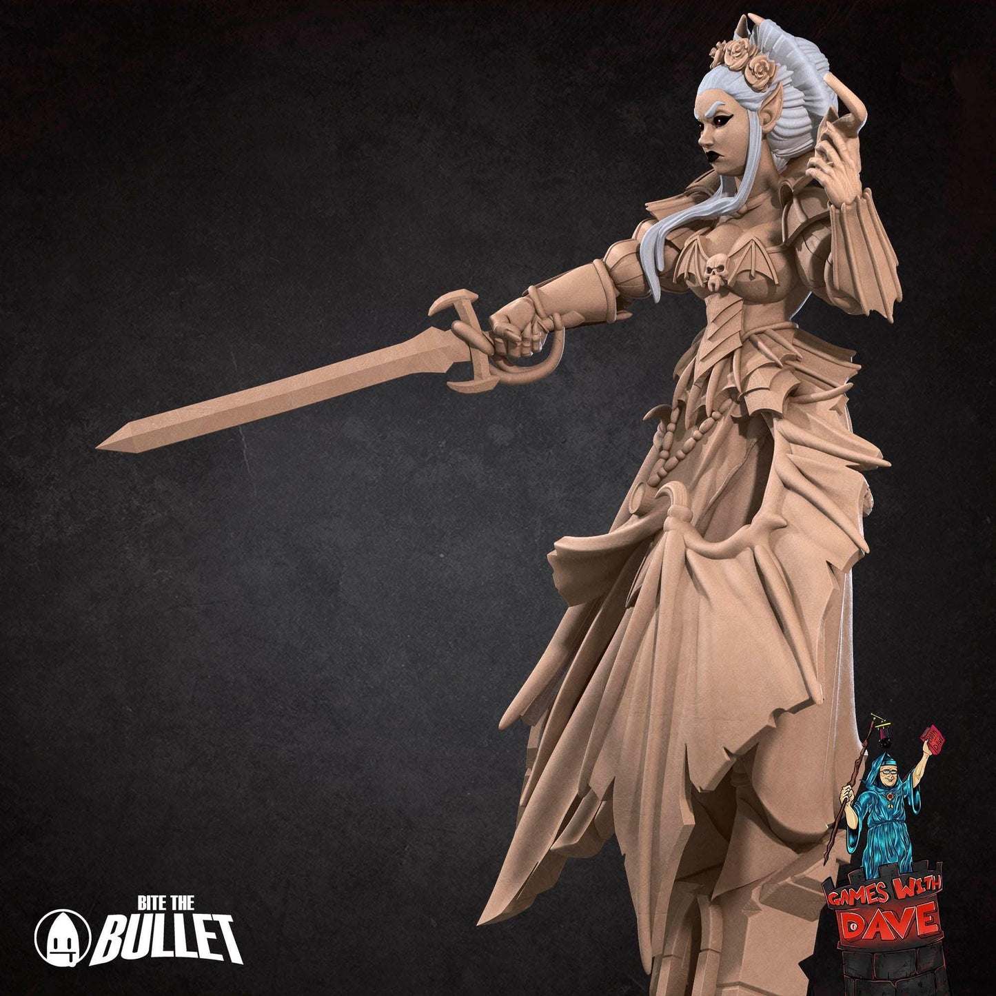 Vampiric Witch - Horror RPG Miniature - 28mm to 32mm RPG Miniature Designed by Bite the Bullet - Tabletop RPG Accessory
