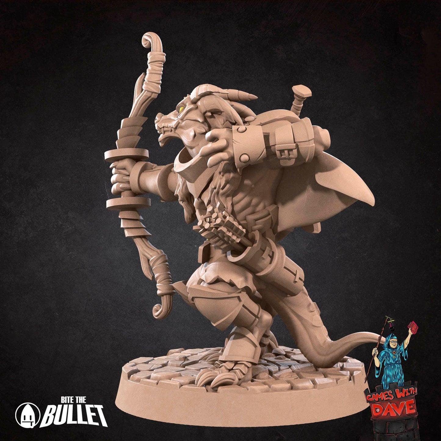 Kobold Ranger - RPG Monster Miniature - 28mm to 32mm RPG Miniature Designed by Bite the Bullet - Tabletop RPG Accessory