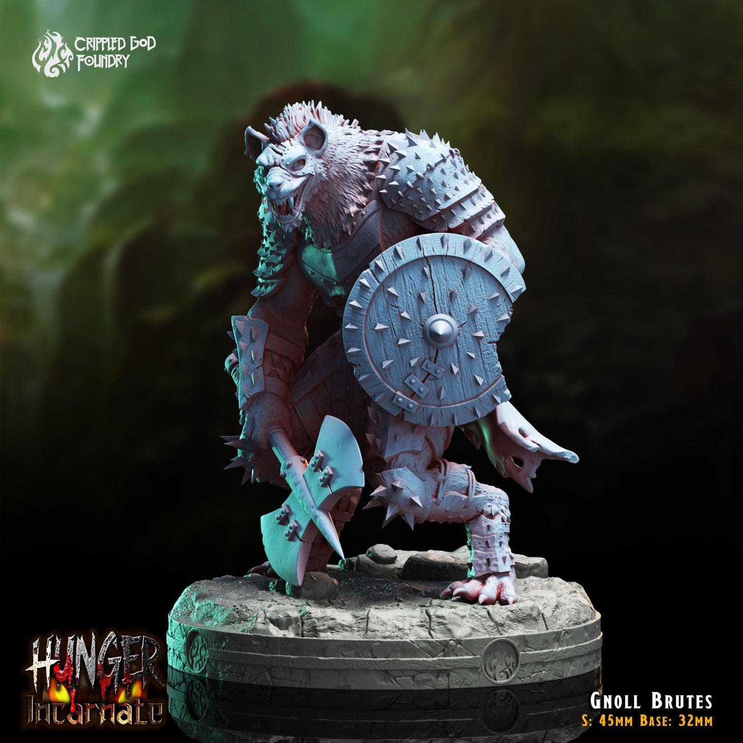 Gnoll Brutes - 28mm to 32mm RPG Miniature for Tabletop Gaming - Unpainted Tabletop RPG Villain Miniature