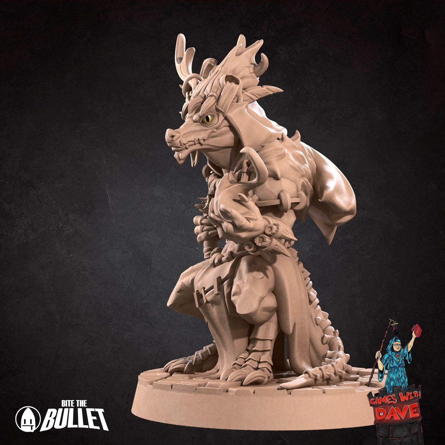Kobold Warlock - RPG Monster Miniature - 28mm to 32mm RPG Miniature Designed by Bite the Bullet - Tabletop RPG Accessory