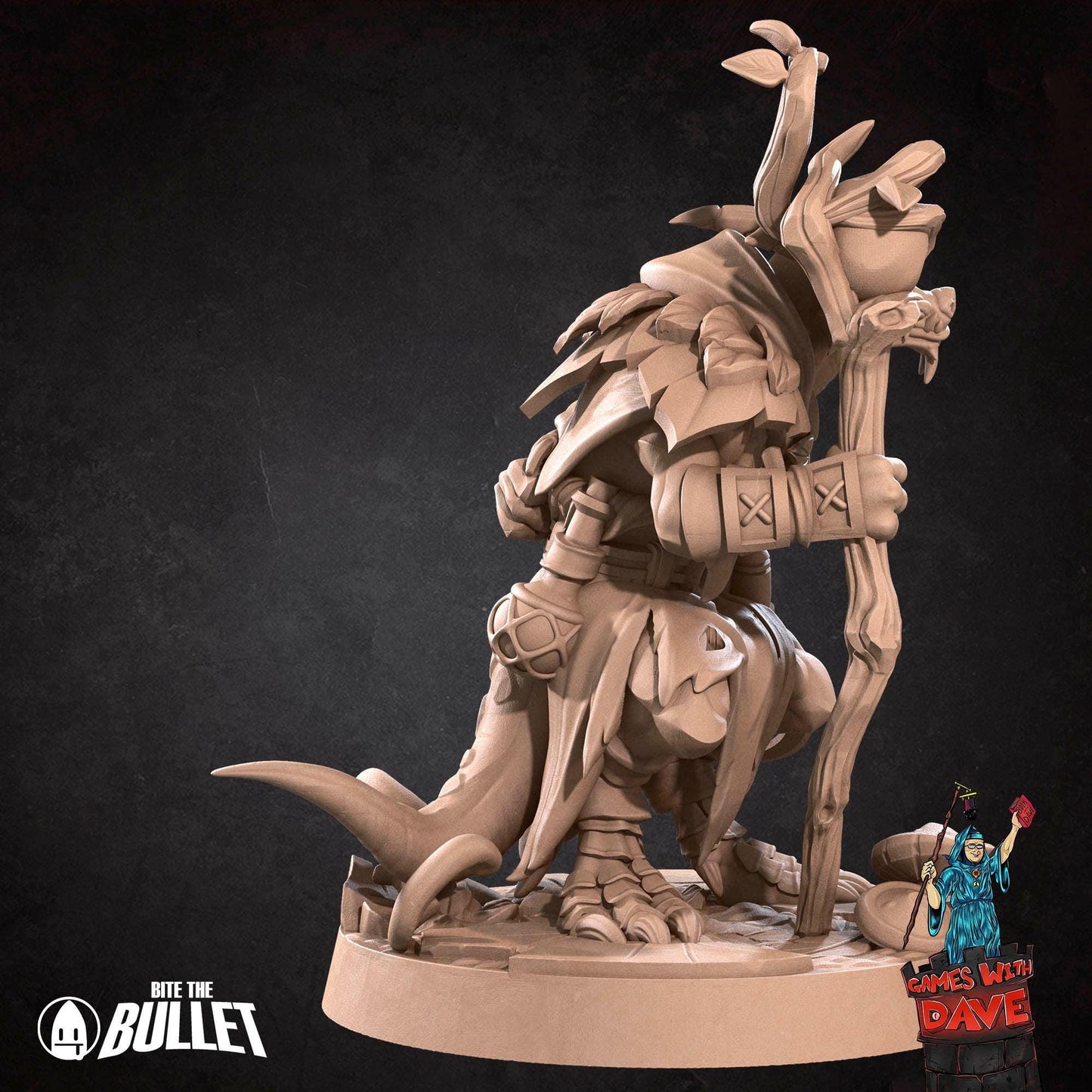 Kobold Druid - RPG Monster Miniature - 28mm to 32mm RPG Miniature Designed by Bite the Bullet - Tabletop RPG Accessory