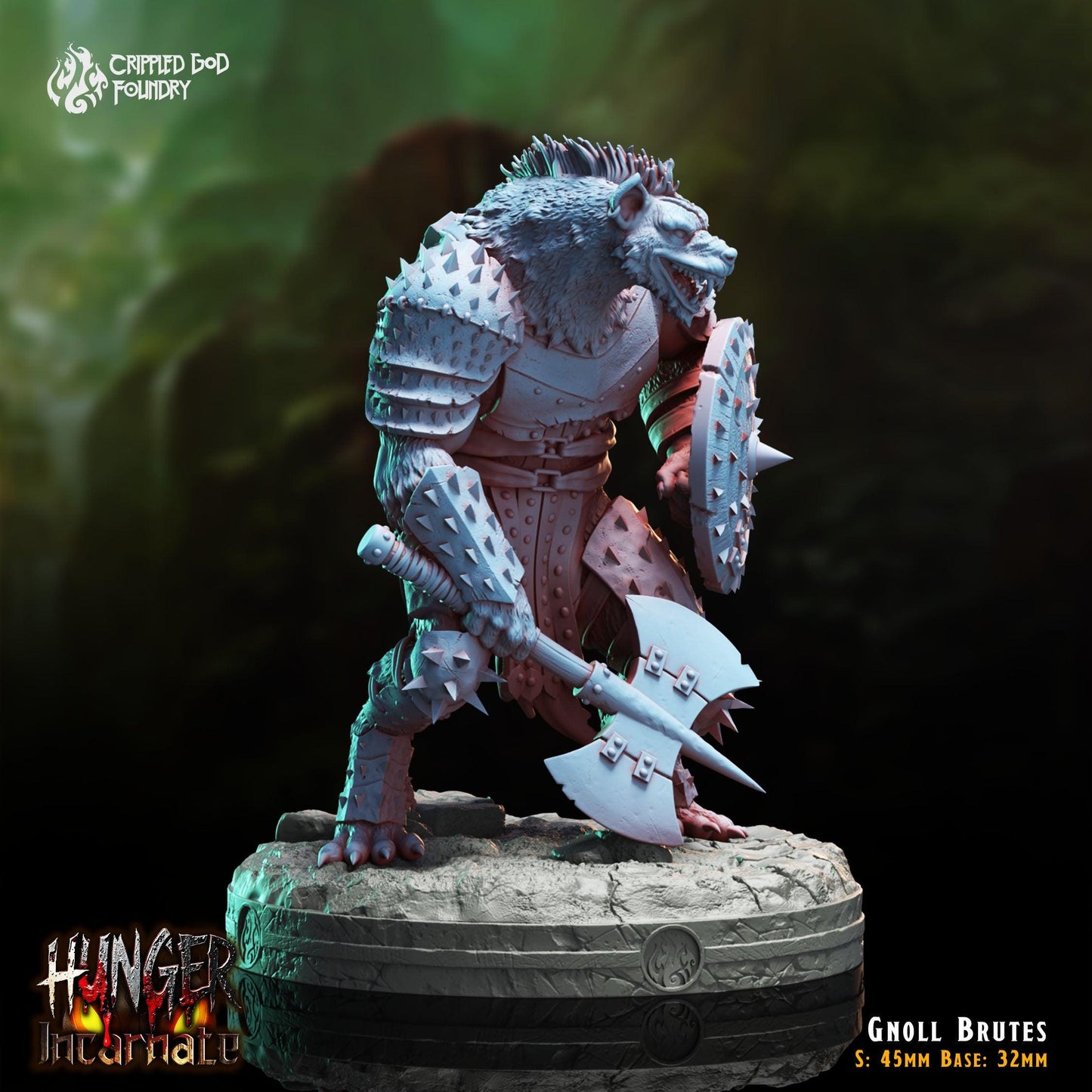 Gnoll Brutes - 28mm to 32mm RPG Miniature for Tabletop Gaming - Unpainted Tabletop RPG Villain Miniature