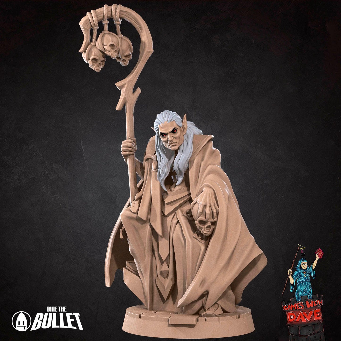 Vampire Sorcerer - Horror RPG Miniature - 28mm to 32mm RPG Miniature Designed by Bite the Bullet - Tabletop RPG Accessory