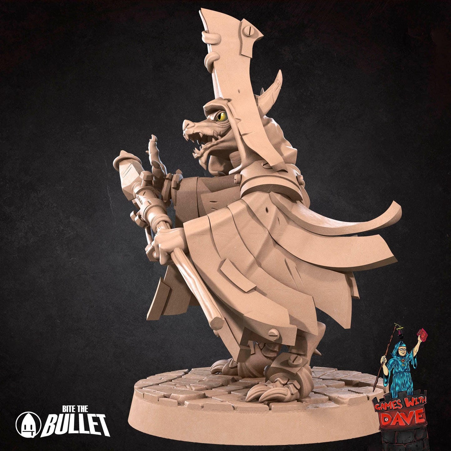 Kobold Wizard - RPG Monster Miniature - 28mm to 32mm RPG Miniature Designed by Bite the Bullet - Tabletop RPG Accessory