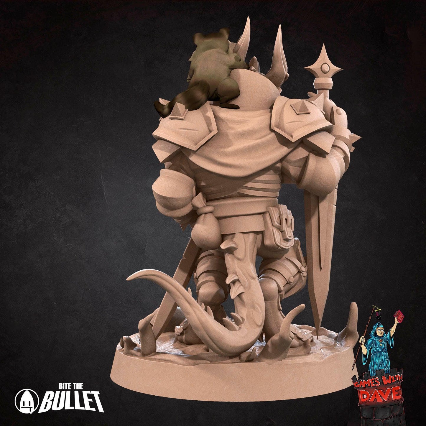 Kobold Paladin - RPG Monster Miniature - 28mm to 32mm RPG Miniature Designed by Bite the Bullet - Tabletop RPG Accessory